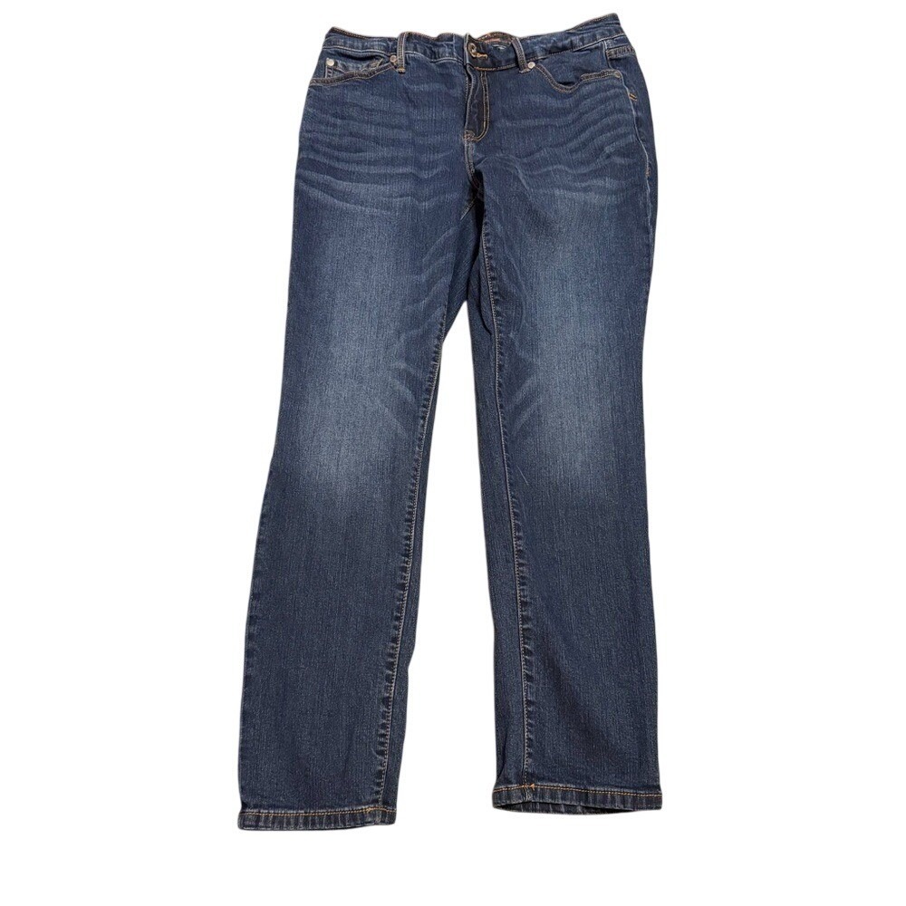 Torrid Women's Jeans Dark Wash Straight Leg Stretch Mid Rise Size 10